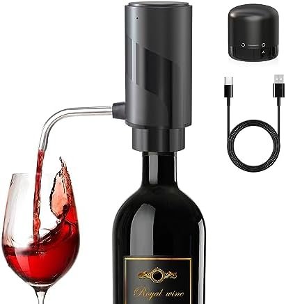 Aérateur et verseur de vin électrique, décanteurs de vin automatiques intelligents, distributeur de vin rechargeable avec câble USB, meilleurs cadeaux de vin